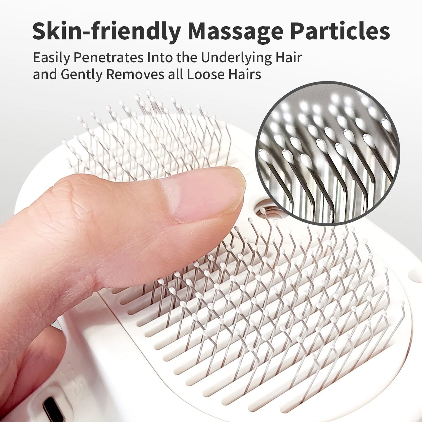 Spray Cat Brush for Shedding, Rechargeable Auto Misting Spray Cat Brush Self Cleaning Dog Grooming Brush for Pets Long or Short Hairs Comb, Static Flying Hair Remove, Tangled or Loose Hair Shed